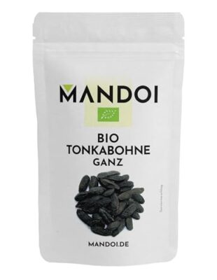 Mandoi BIO Tonkabohne ganz, 50 g. Premium BIO Tonkabohnen aus Brasilien. Tonka Bohne Gin Gewürze